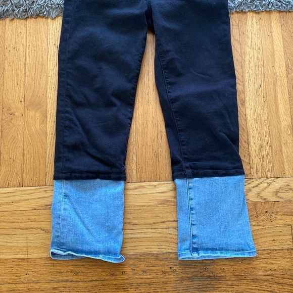 Jonathan Simkhai River High-Rise Two-Tone Stretch Straight-Leg Jeans Size 27 - Picture 6 of 13